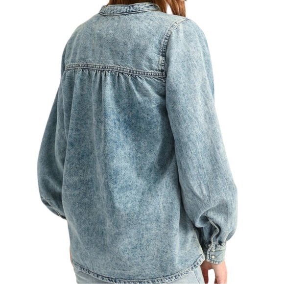 Ganni Light Blue Denim Top - Picture 5 of 5